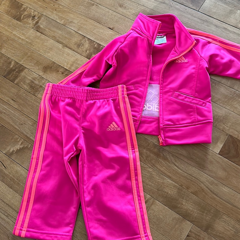 12 month Adidas Zip up and pants